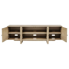 Kailani - 79" 4-door Cane TV Stand Media Console - Beige Oak