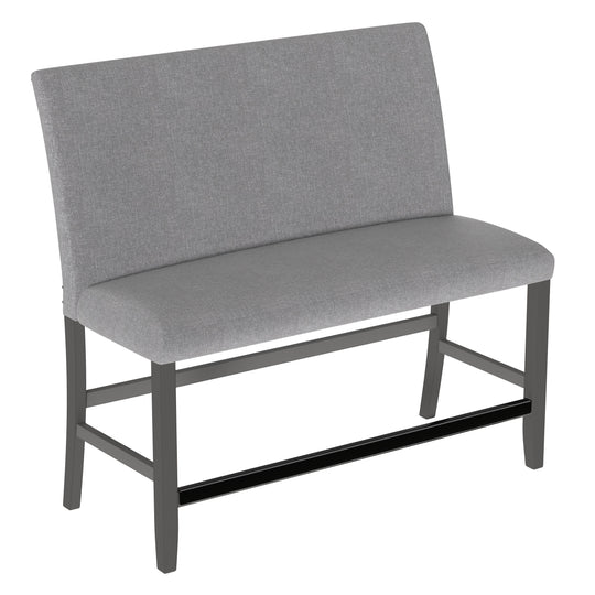 Seneca - Upholstered Back Bench - Walnut Ash