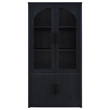 Riva - 4-Door Tall Accent Display Cabinet LED Lighting - Black