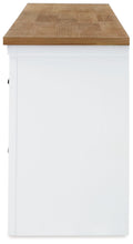 Ashbryn - Extra Large TV Stand - White / Natural