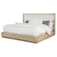 Kailani - California King Wingback Bed - Beige Oak