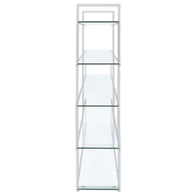Elmer - 5-Shelf Bookshelf - Clear And Chrome