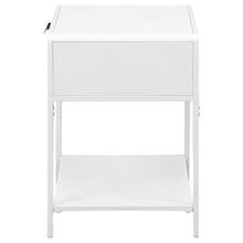 Amherst - 1-Drawer Radio Weave Rattan Metal Side Table