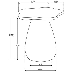 Perth - Side Table With Cloud-Shaped Top
