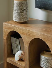 Luzmanacy - Console Sofa Table - Natural Brown
