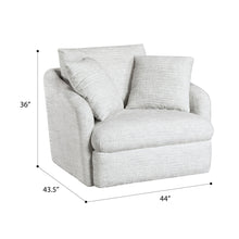 Ritchie - Swivel Chair with 2 Pillows - Arctic Hare