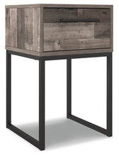 Neilsville - One Drawer Night Stand - Black / Gray