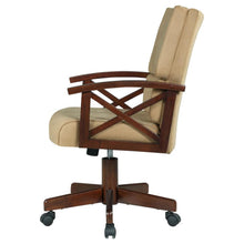 Marietta - Upholstered Swivel Dining And Game Chair - Tobacco