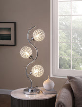 Amberley - 3-Light Curvy Metal Table Lamp Silver - Silver
