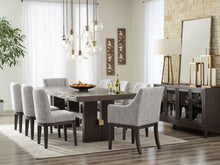 Burkhaus - Dining UPH Arm Chair (Set of 2) - Beige / Dark Brown