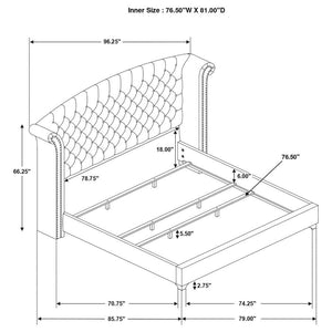 Melody - Upholstered Wingback Bed