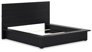 Londer - Black - California King Panel Bed