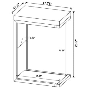 Beck - Engineered Wood C-Shape Sofa Side Table