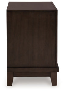 Neymorton - Dark Grayish Brown - Two Drawer Night Stand