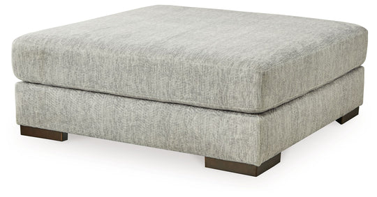 Regent Park - Oversized Accent Ottoman - Pewter