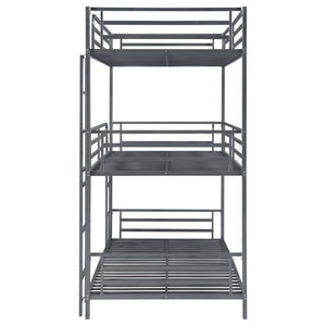 Maynard - Metal Twin Triple Bunk Bed - Gunmetal