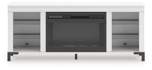 Brollevi - TV Stand With Fireplace - White