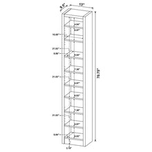 Eliam - 8-Shelf Bookcase - Cappuccino