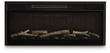 Entertainment Accessories - Fireplace Insert With Faux Birch Log Set - Black
