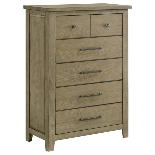 Hazlewood - 5-Drawer Bedroom Chest Of Drawers - Vineyard Oak
