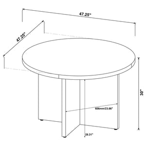 Jamestown - Round Composite Wood Dining Table - Mango