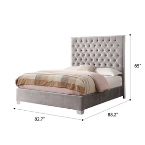 Lacey - King Bed Kit - Silver Gray
