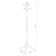 Riona - 6 Hook Freestanding Wood Coat Rack Hat Hanger - Merlot