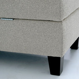 Dawson - Storage Ottoman - Pebble Gray