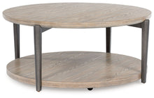 Dyonton - Round Cocktail Table - Light Grayish Brown