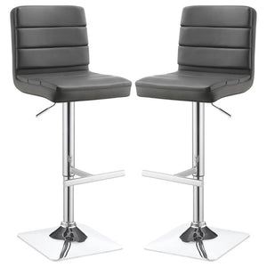 Bianca - Square Upholstered Adjustable Bar Stools (Set of 2)