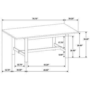 Crestmore - Rectangular Wood Dining Table - Walnut