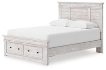 Makidern - Panel Storage Bed With Under Bed Storage Unit And Storage Footboard