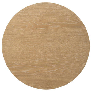 Ottowa - Round Wood Table With Shelf