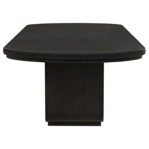 Leandro - 9 Piece Rectangular Dining Table Set - Cream / Burnished Black