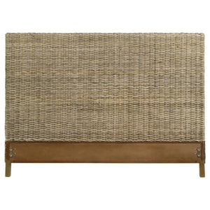 Zyla - Woven Rattan Eastern King Panel Headboard - Kubu Gray
