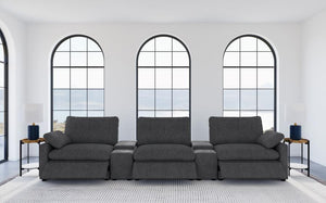 Collins - 5-Piece Power Reclining Home Theater Seating