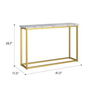 Driscoll - Sofa Table - White / Gold
