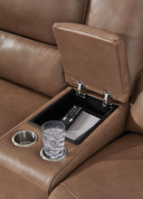 DeepWakes - Caramel - Power Reclining Loveseat / Console / Adjustable Headrest
