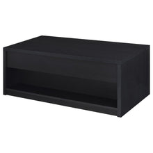 Knapp - Lift Top Cocktail Coffee Table With Dual Drawers - Black