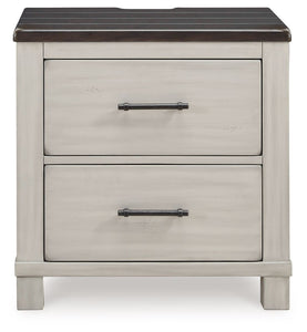 Darborn - Gray / Brown - Two Drawer Night Stand