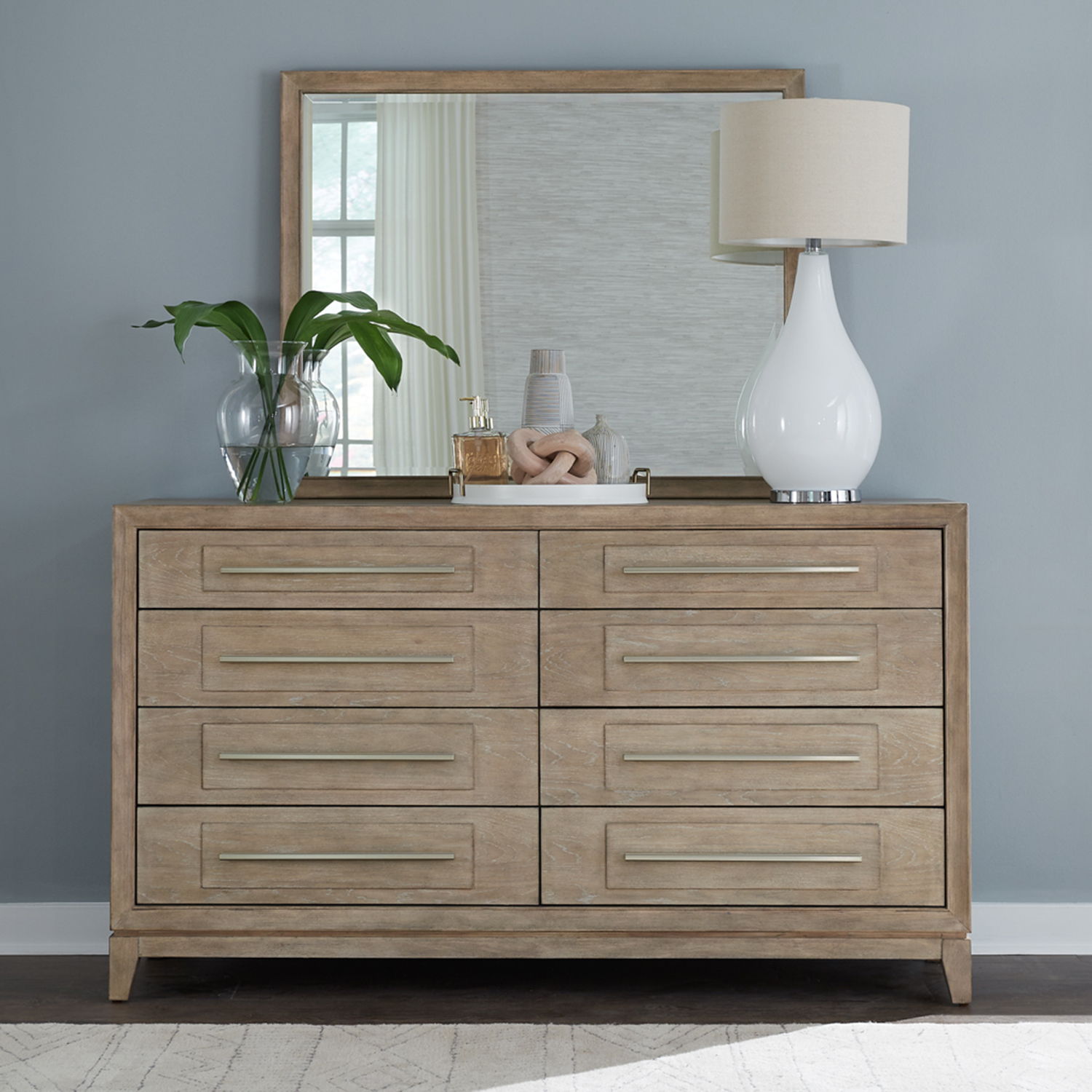 rh modern dresser Brentwood - Dresser & Mirror