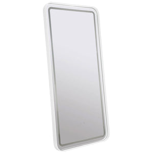 Glendora - LED Standing Mirror Bluetooth Speakers - Pearl Silver