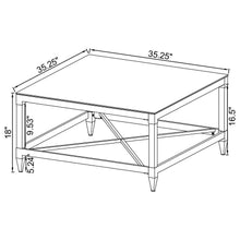Lindley - Square Tempered Mirror Acrylic Coffee Table - Chrome