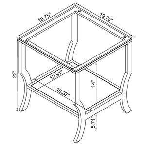 Saide - Glass Top Coffee And End Table Set