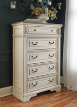 Realyn - Five Drawer Chest - White / Brown / Beige