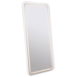 Glendora - LED Standing Mirror Bluetooth Speakers - Pearl Silver