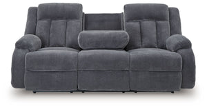 Observation - Steel - Reclining Power Sofa With Drop Down Table