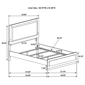 Caraway - Wood LED Panel Bed