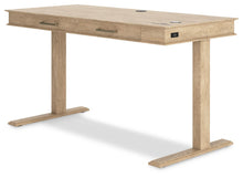Elmferd - Light Brown - Adjustable Height Desk