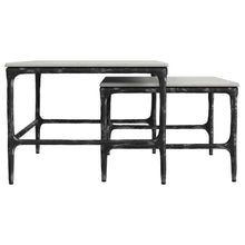 Ebby - 2-Piece Genuine Marble Top Nesting Coffee Tables - White
